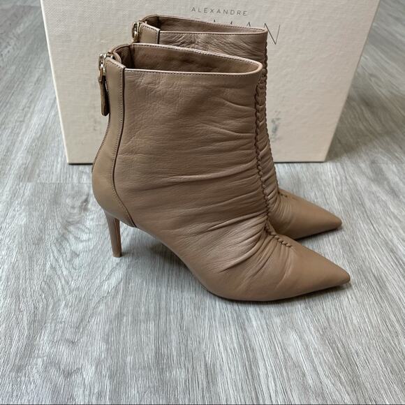 Alexandre Birman Women's Light Beige Leather Zip Up Susanna 85 Bootie sz 36/US 6 - Picture 6 of 13